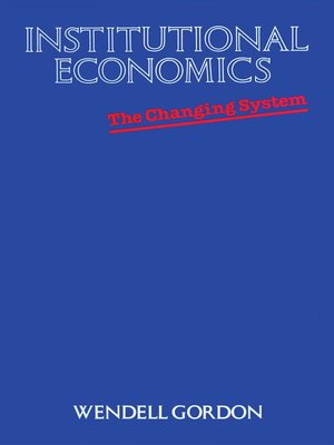 cover image of Institutional Economics